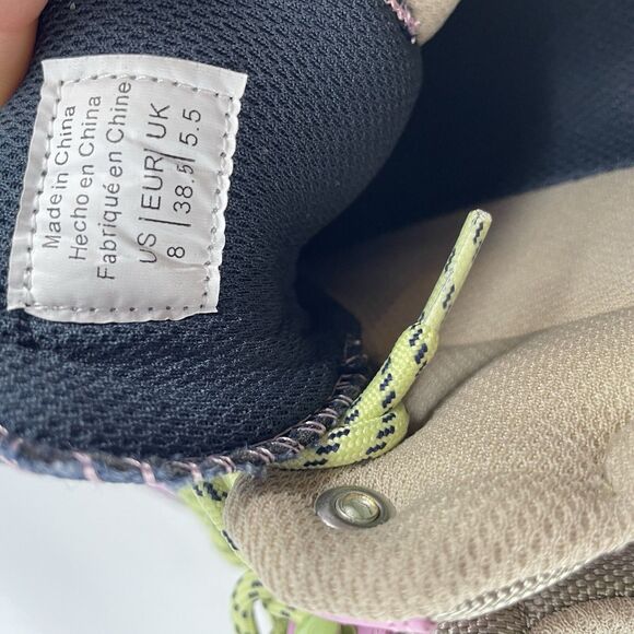 Roxy Pinnacle Sneaker Ankle Shoes Size 8 Light Pink & Navy Blue Color Lace Up - Picture 6 of 8